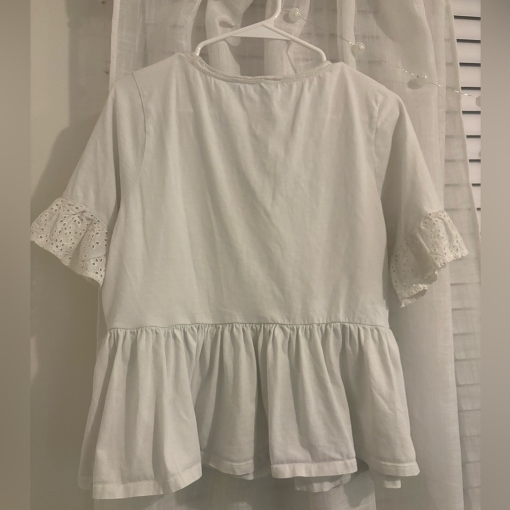 Draper James White Eyelet Peplum Top - Picture 2 of 4